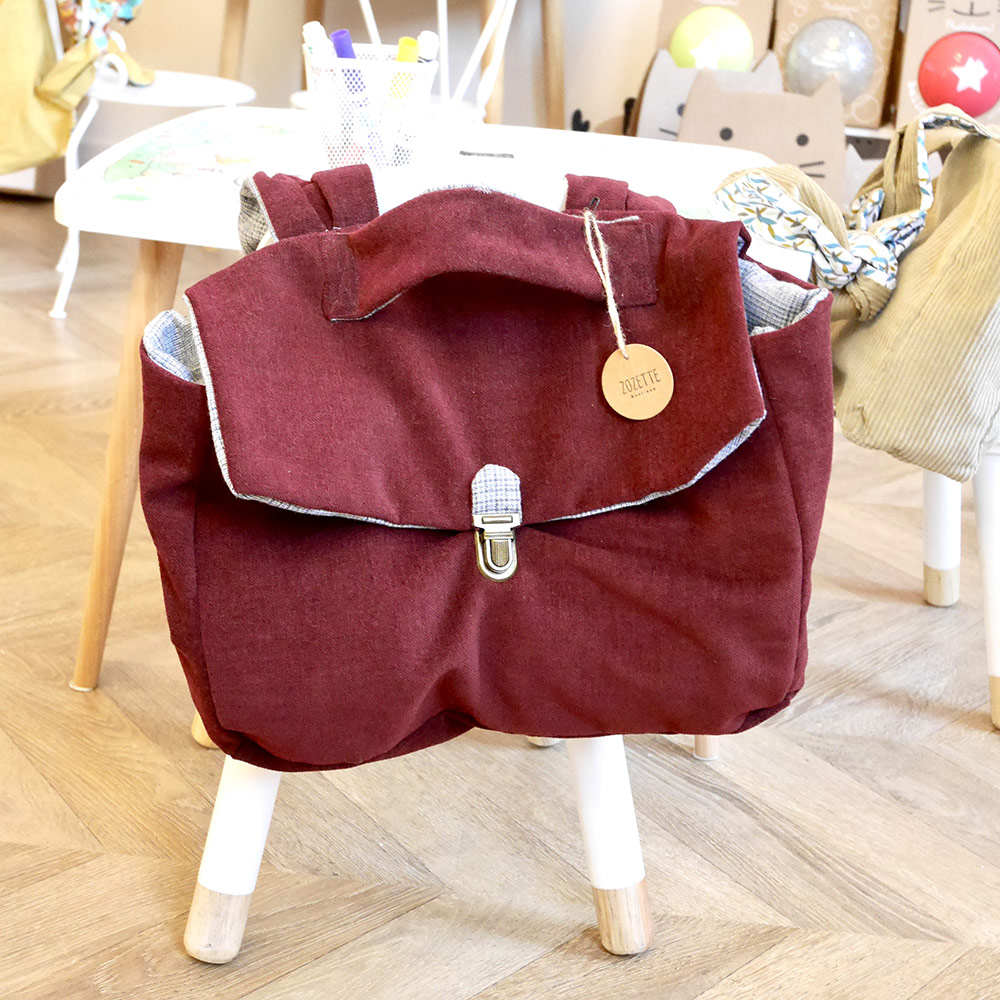 Cartable en tissu upcyclé – Image 4