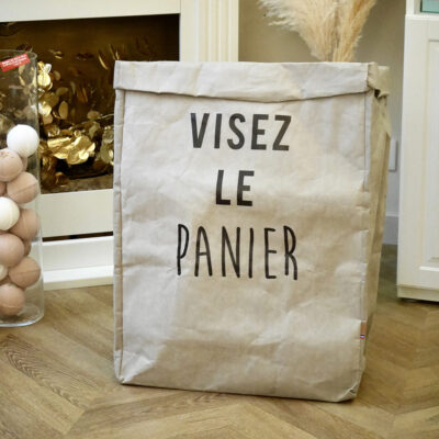 Panière à linge en cuir végétal XL