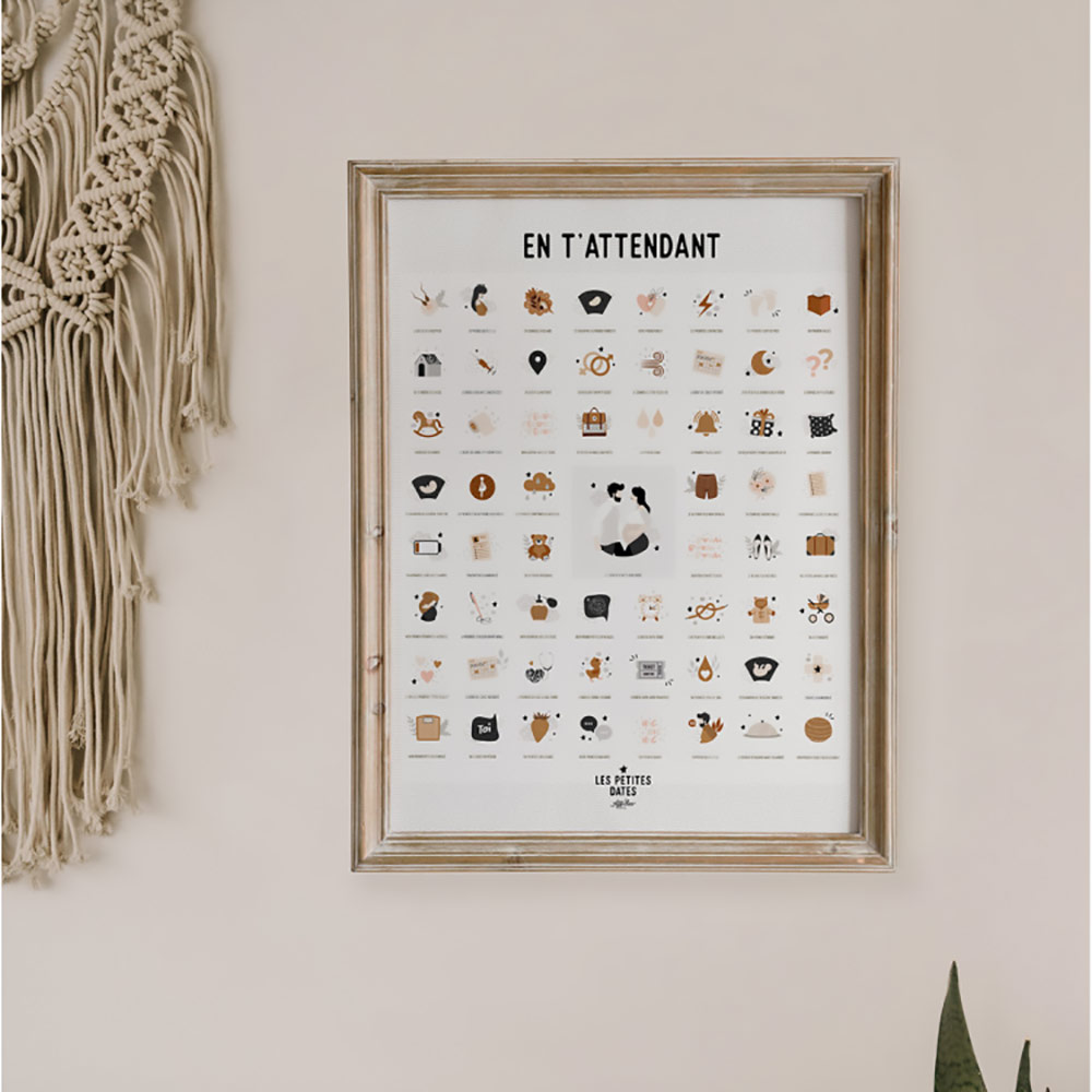 Affiche "En t'attendant" + Encreur et tampon