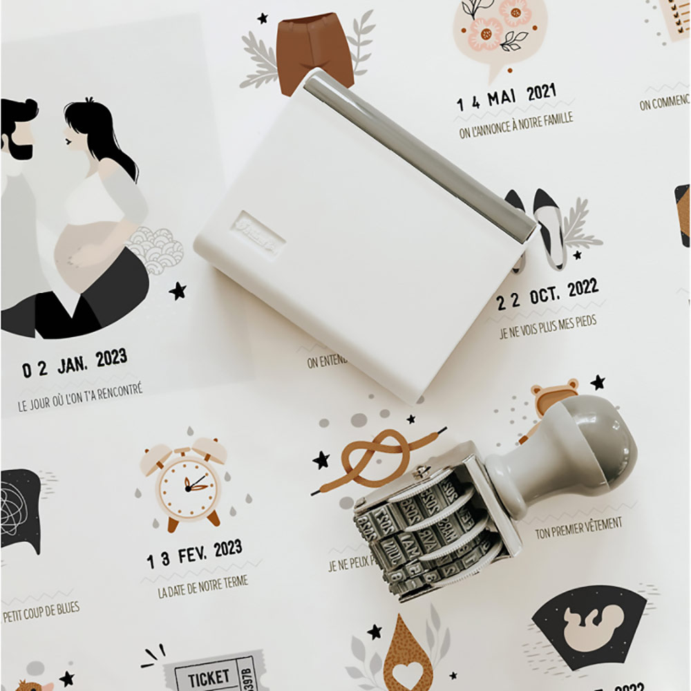 Affiche "En t'attendant" + Encreur et tampon – Image 2
