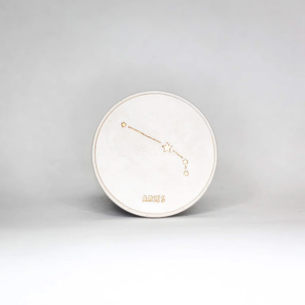 Coupelle astro en béton beige & or – Image 5